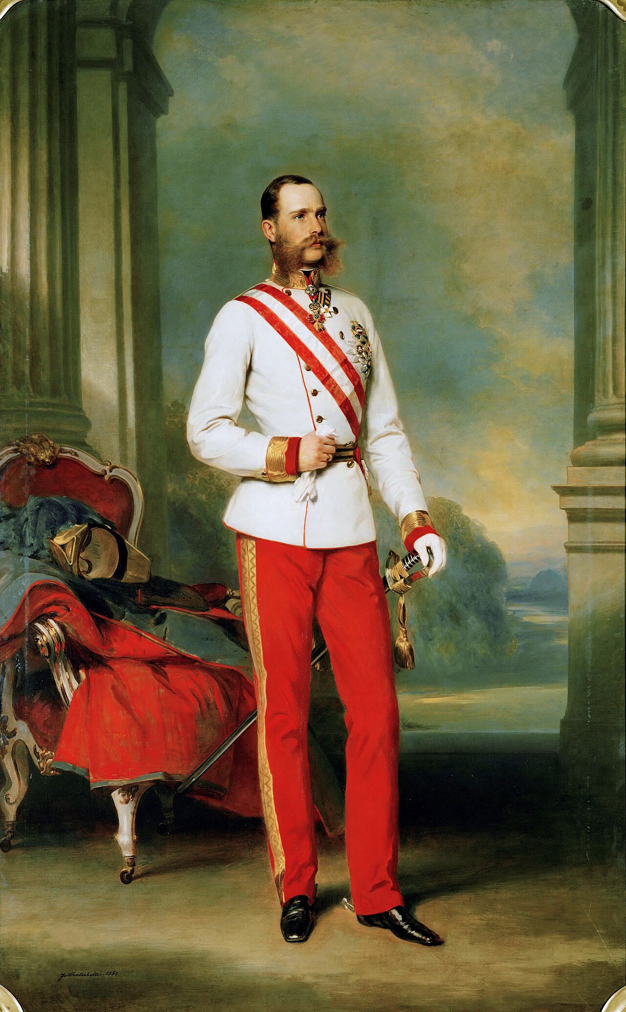 Kaiser Franz Joseph I., Porträt von Franz Xaver Winterhalter, 1865.