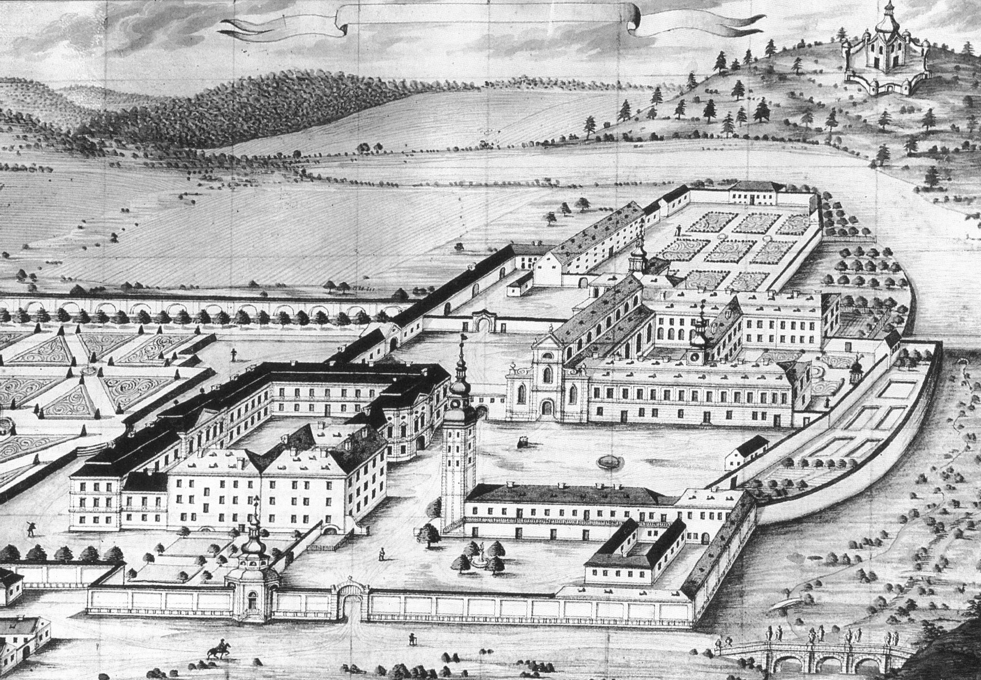 Historische Gesamtansicht von Kloster Saar