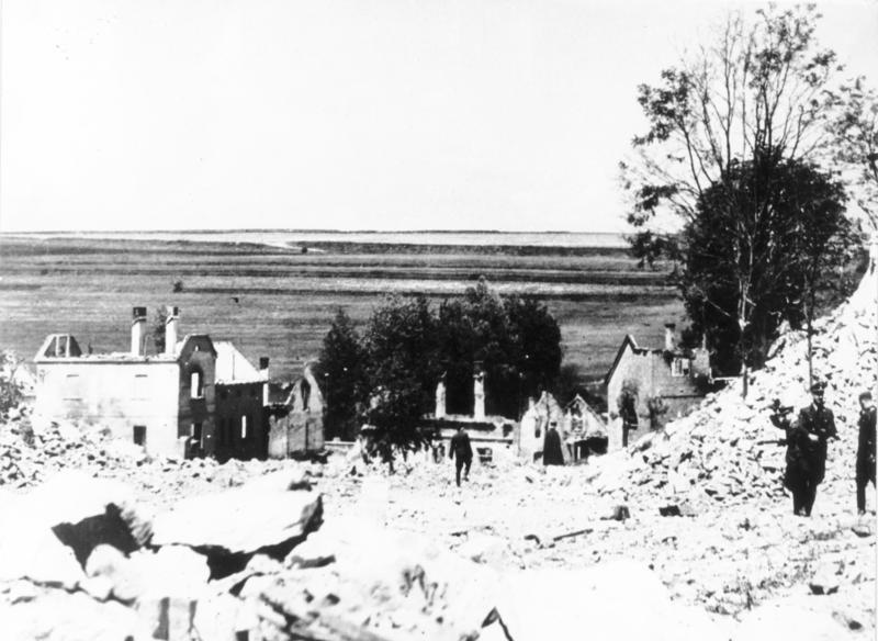 Lidice nach der Zerstörung, Juni 1942.